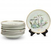 (LOT OF 9) CHINESE FAMILLE ROS