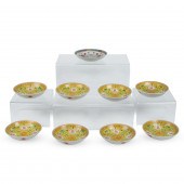 (LOT OF 9) CHINESE FAMILLE ROS