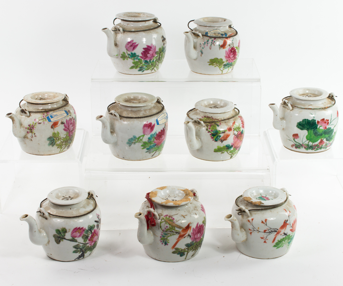 (LOT OF 9) CHINESE FAMILLE ROSE