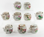 (LOT OF 9) CHINESE FAMILLE ROS