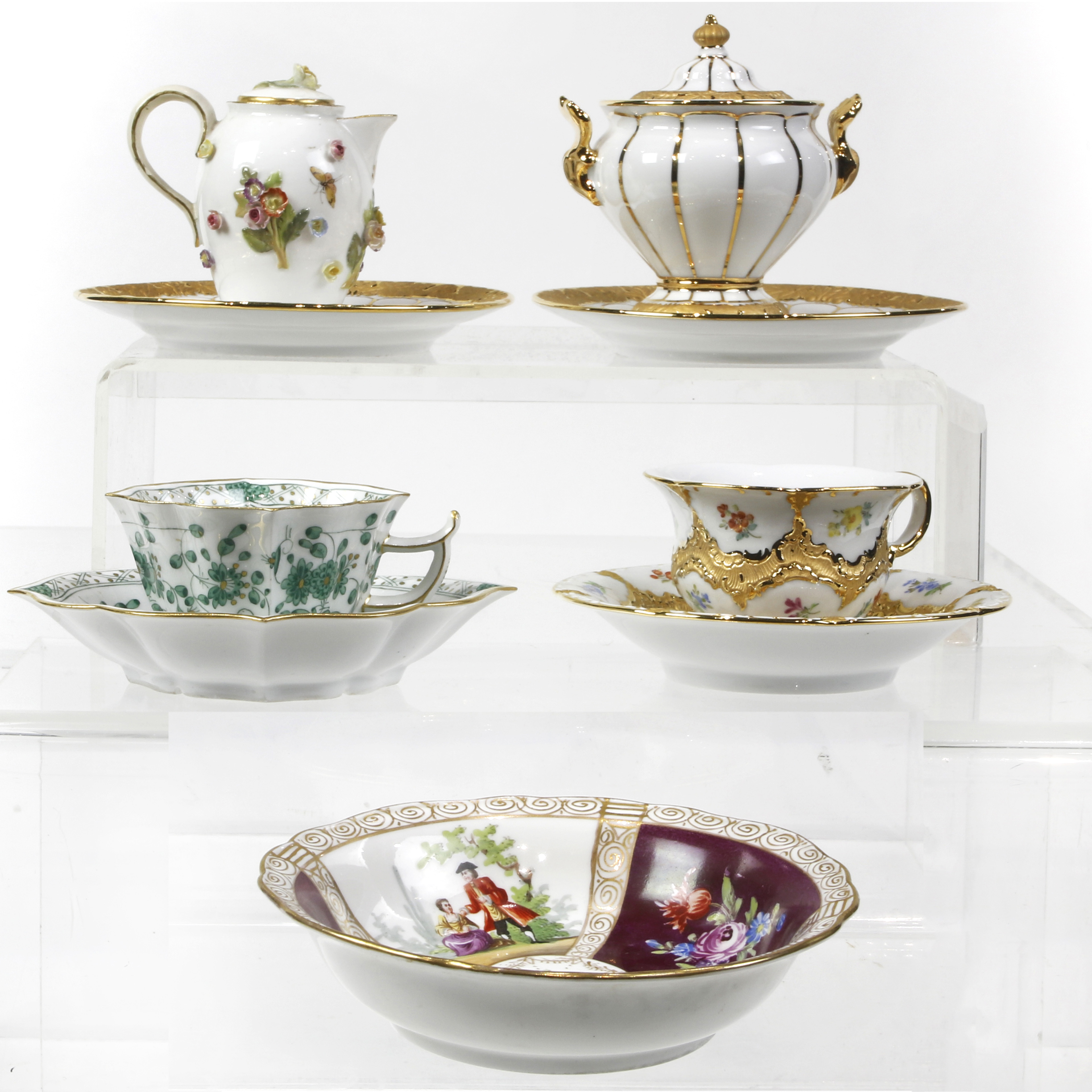 (LOT OF 9) COLLECTION OF MEISSEN