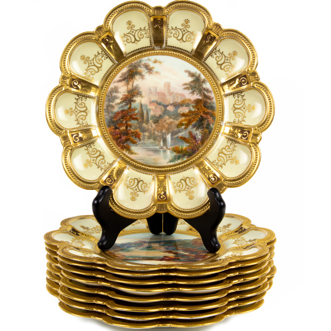 (LOT OF 9) EIGHT ROYAL CROWN