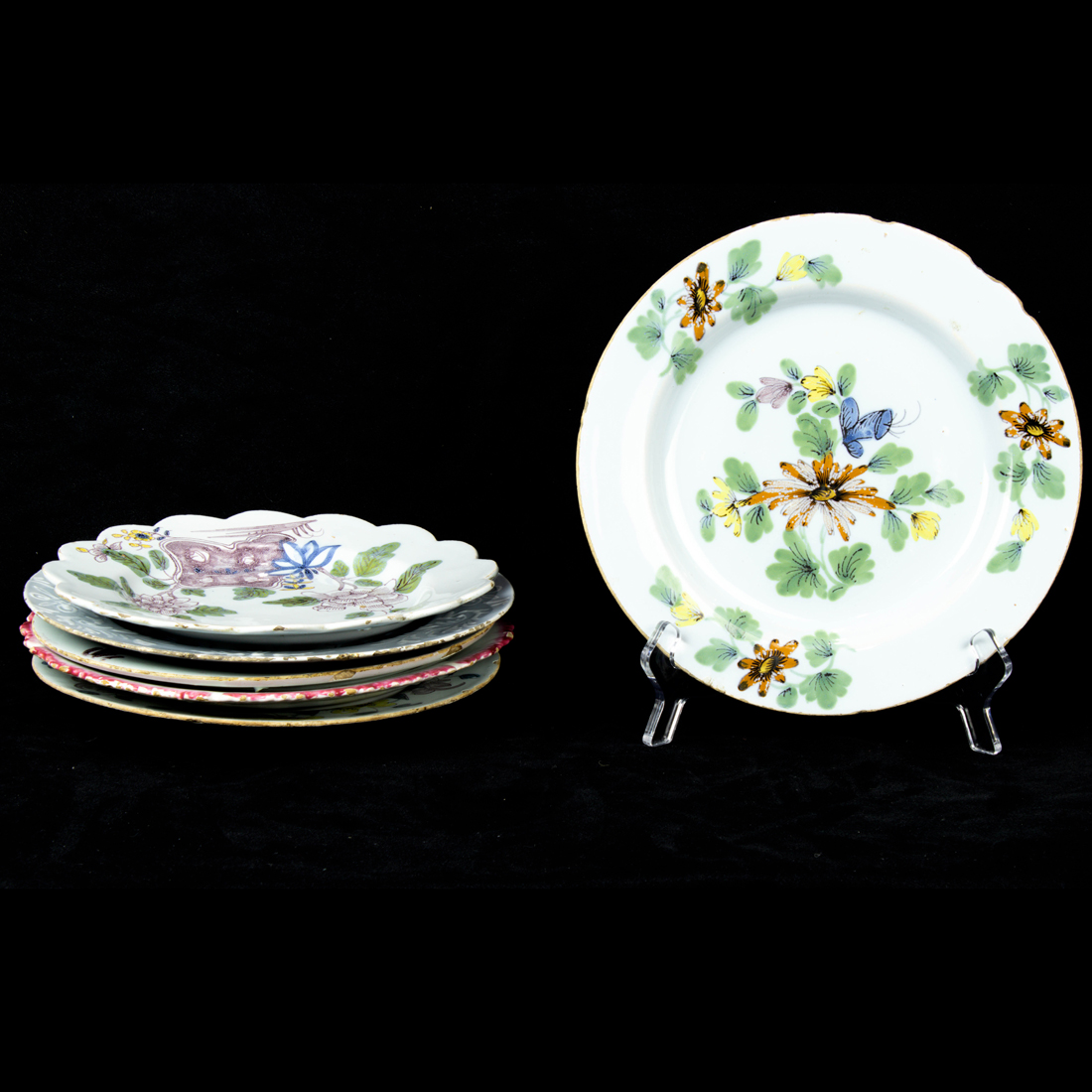 (LOT OF 9) ENGLISH OR DUTCH DELFT