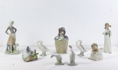 (LOT OF 9) LLADRO PORCELAIN FI