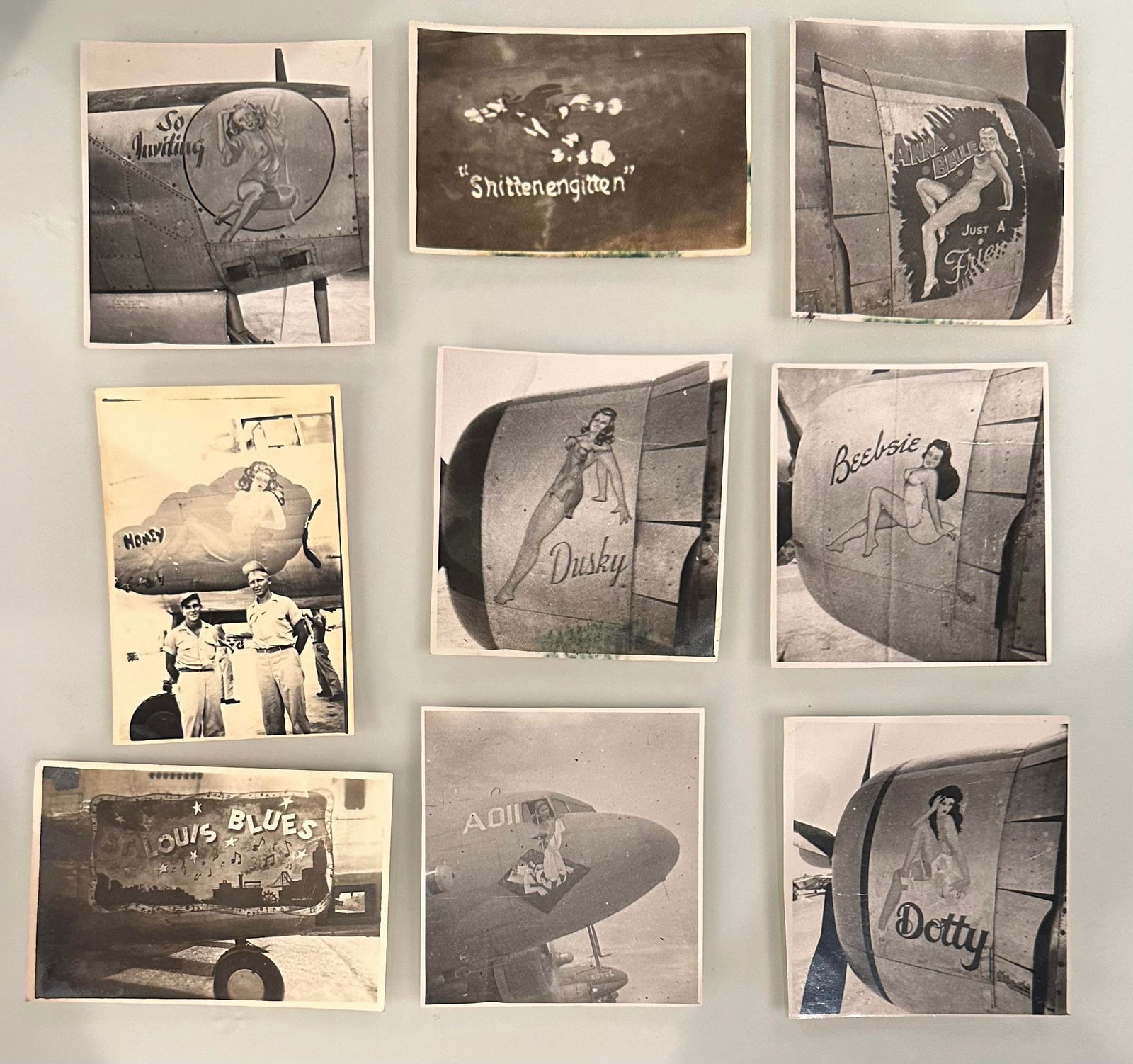 LOT OF 9 ORIGINAL VINTAGE WWII