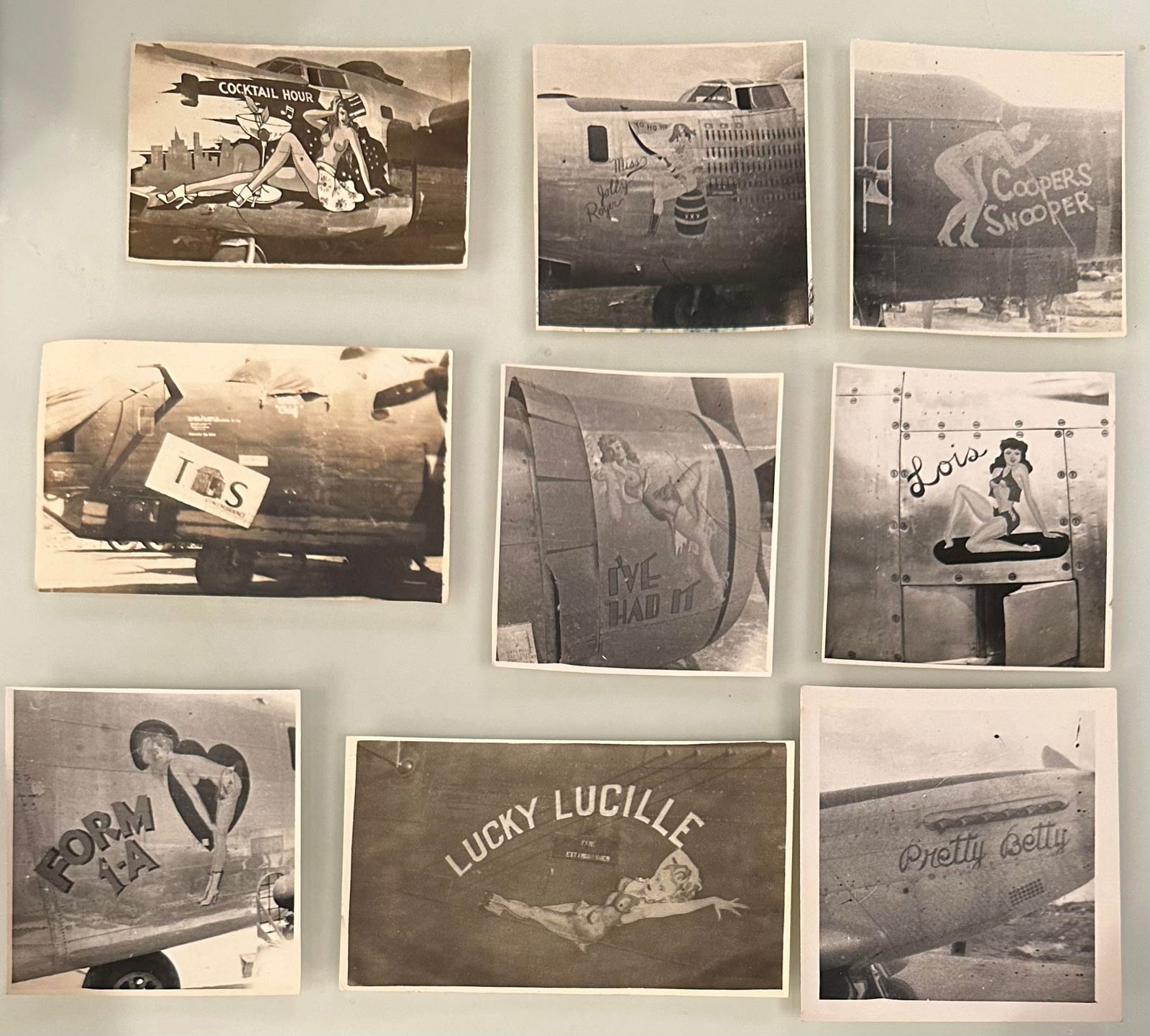 LOT OF 9 ORIGINAL VINTAGE WWII
