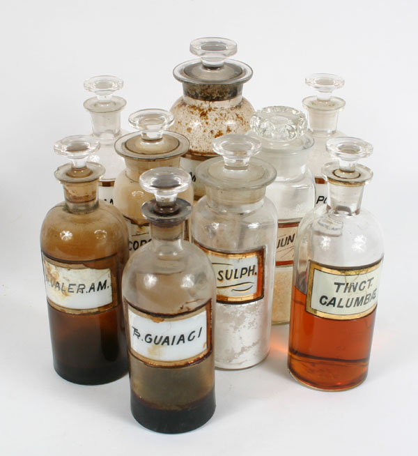 Lot of 9 Pharmacy apothecary