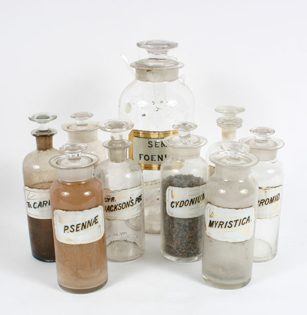 Lot of 9 Pharmacy apothecary