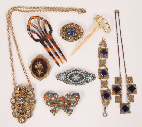 Lot of 9 pieces Art Deco/Nouveau