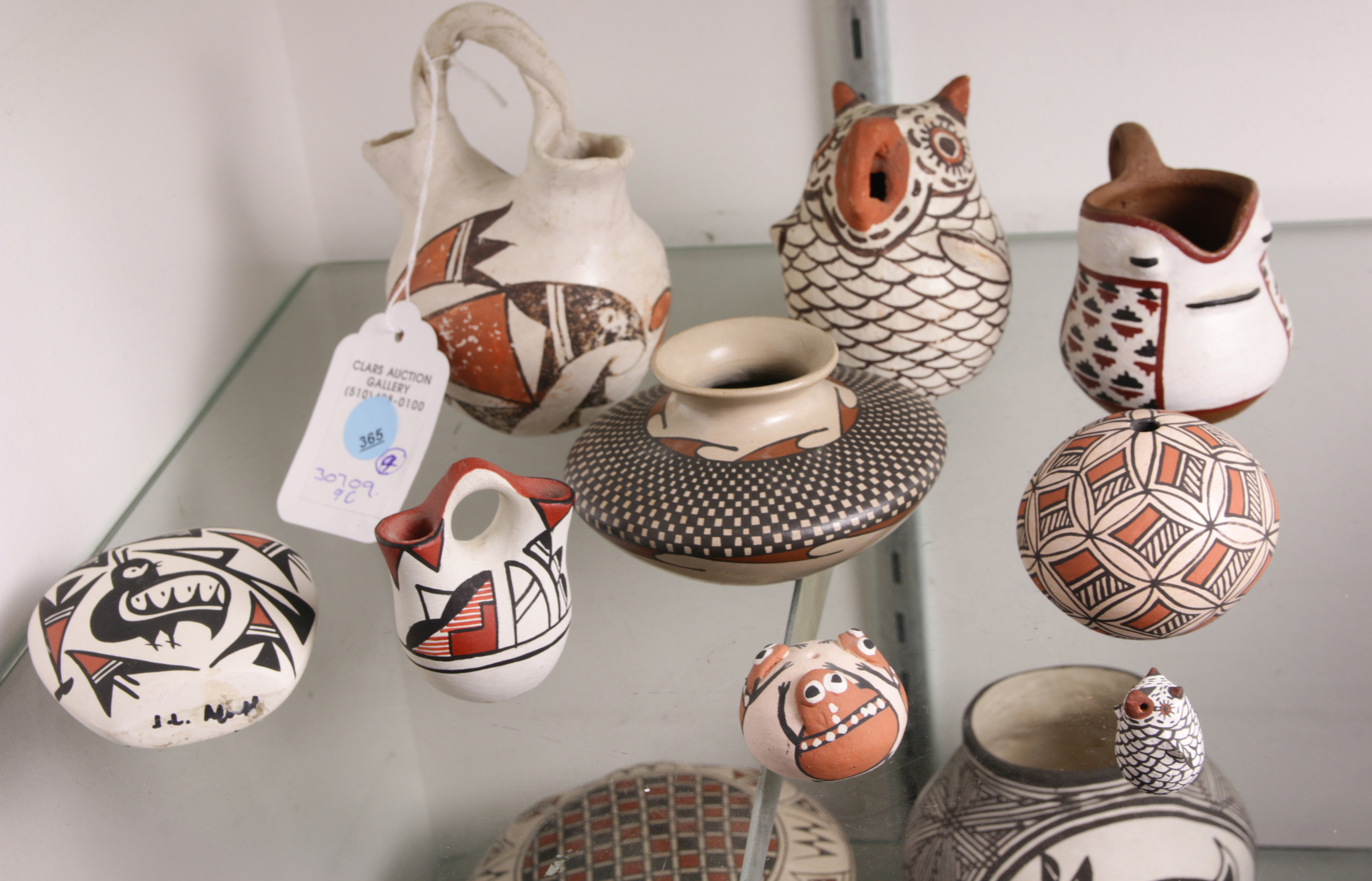 (LOT OF 9) SOUTHWEST POTTERY ITEMS: