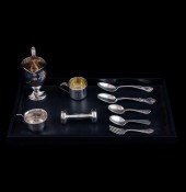 (LOT OF 9) STERLING TABLE ARTI