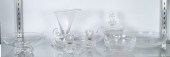(LOT OF 9) STEUBEN GLASS TABLE