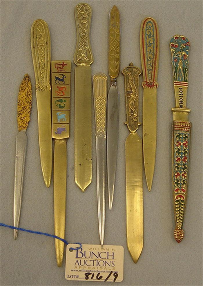 Lot of 9 vintage brass classical