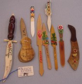 Lot of 9 vintage souvenir lett