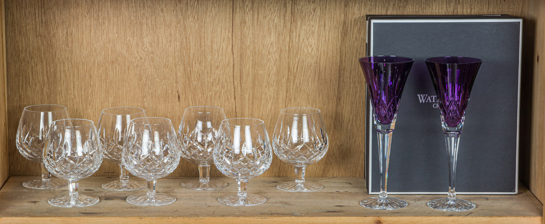 (LOT OF 9) WATERFORD CUT GLASS