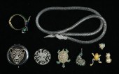 LOT OF ANIMAL RHINESTONE JEWEL