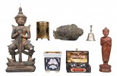 Lot of Asian items, c/o metal