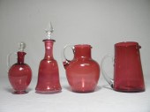 Lot of assorted cranberry glas
