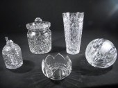 Lot of assorted cut crystal an
