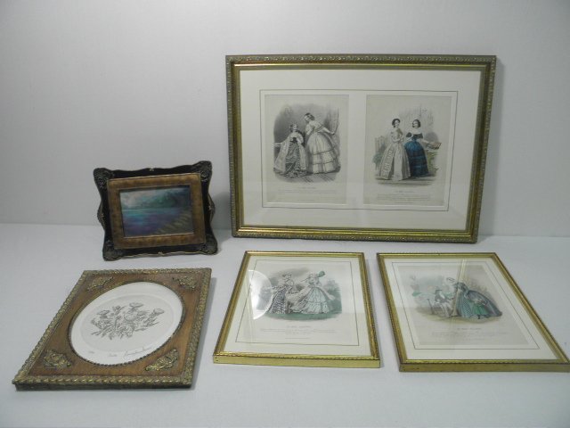 Lot of assorted French hand colored