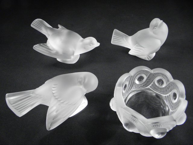 Lot of assorted Lalique crystal.