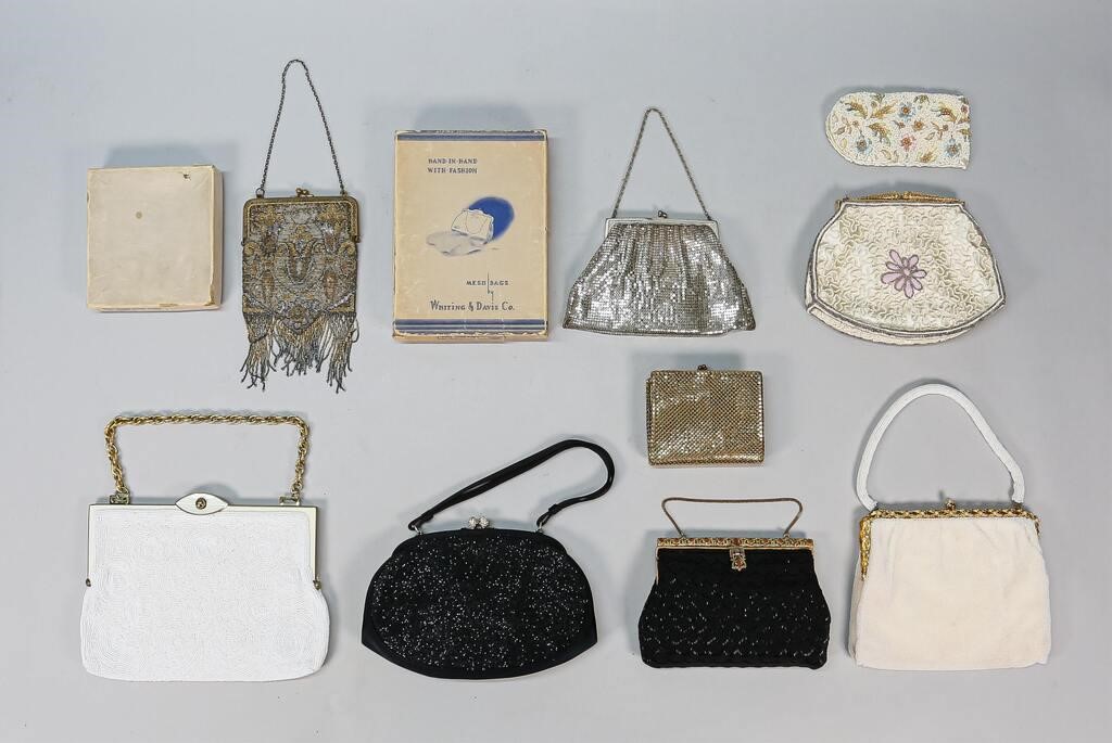 LOT OF BEADED & MESH BAGSLot of 8