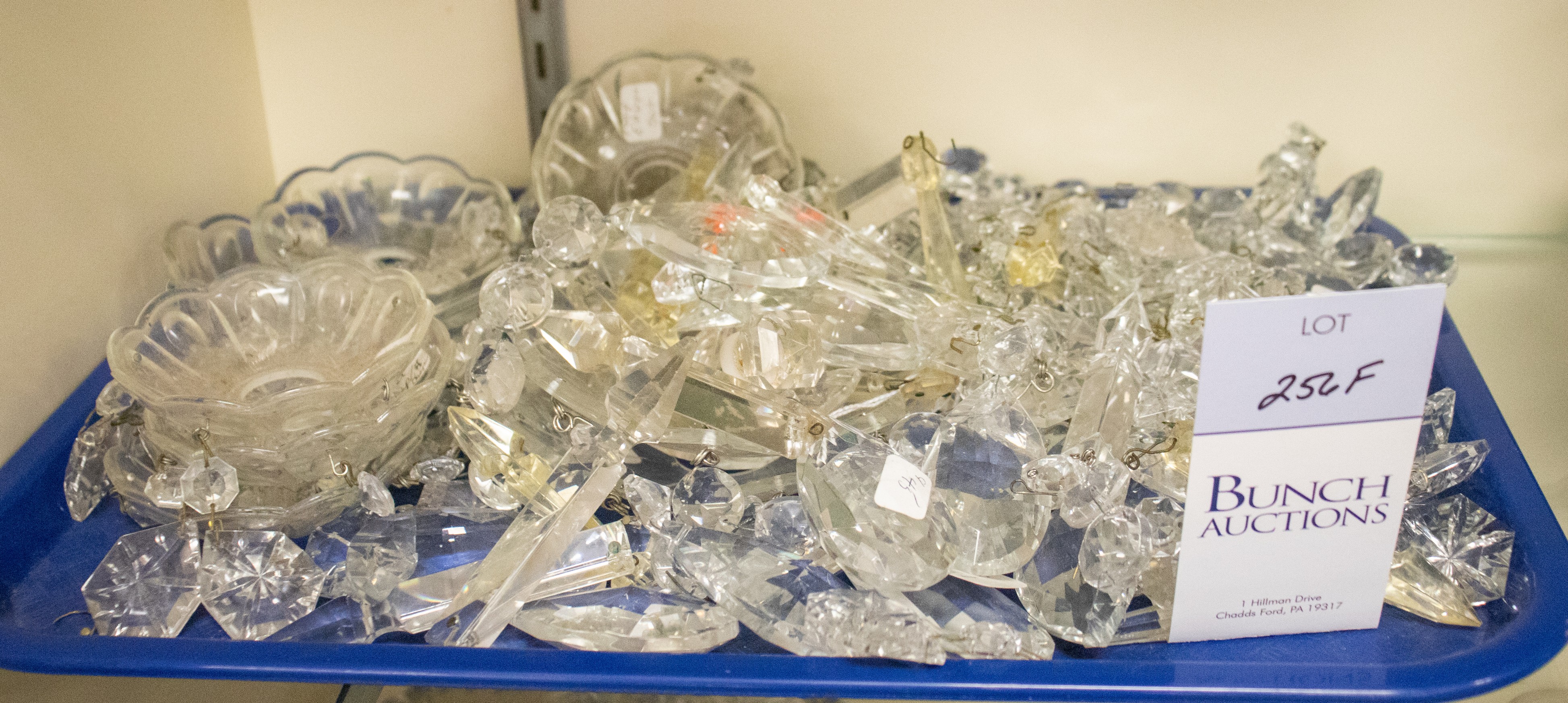 Lot of bobeches & crystal prisms
