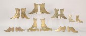 LOT OF BRASS SHOE CHIMNEY ORNA