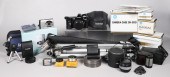 Lot of camera items, including
