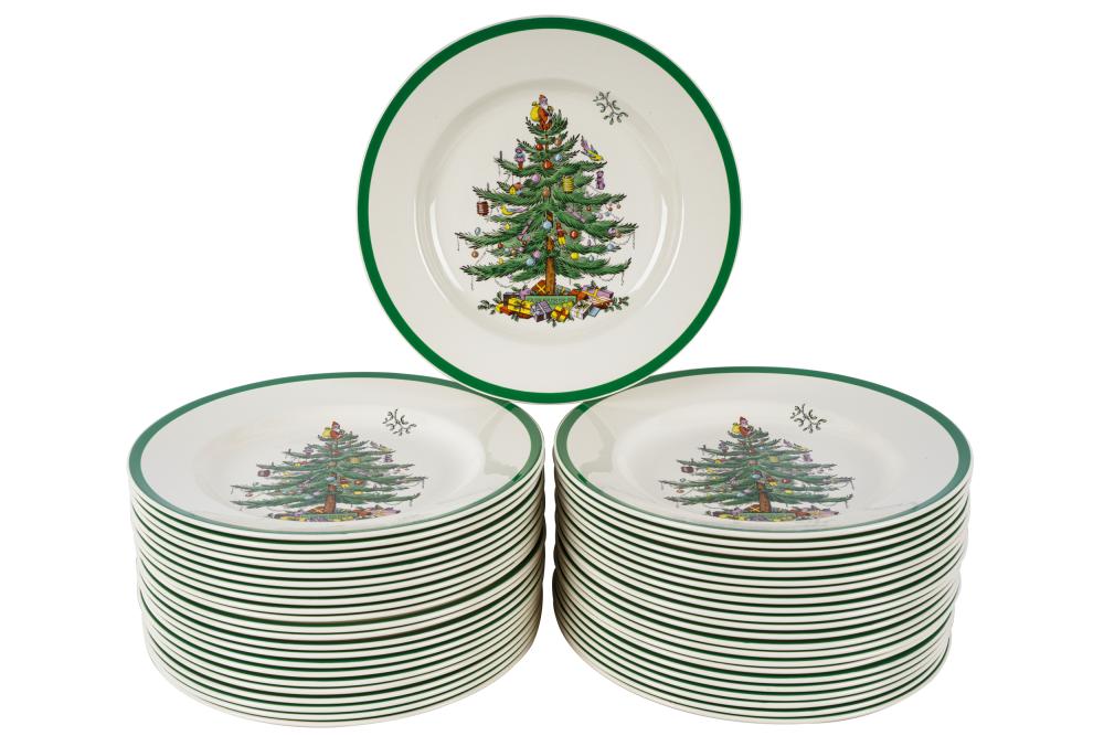 LOT OF CHRISTMAS SPODE DINNER