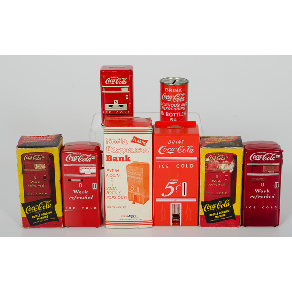 Lot of Coca-Cola Banks Lot of 5