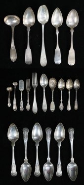 LOT OF COIN SILVER FLATWARELot