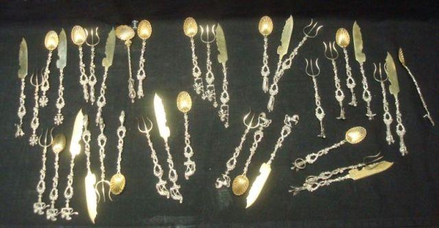 Lot of Continental Silver Serving
