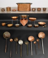 LOT OF COPPER COOKWARE & BOILE