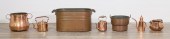 LOT OF COPPER COOKWARE, BOILER