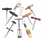 Lot of corkscrews & bottle ope