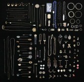 LOT OF COSTUME JEWELRY & HAT P