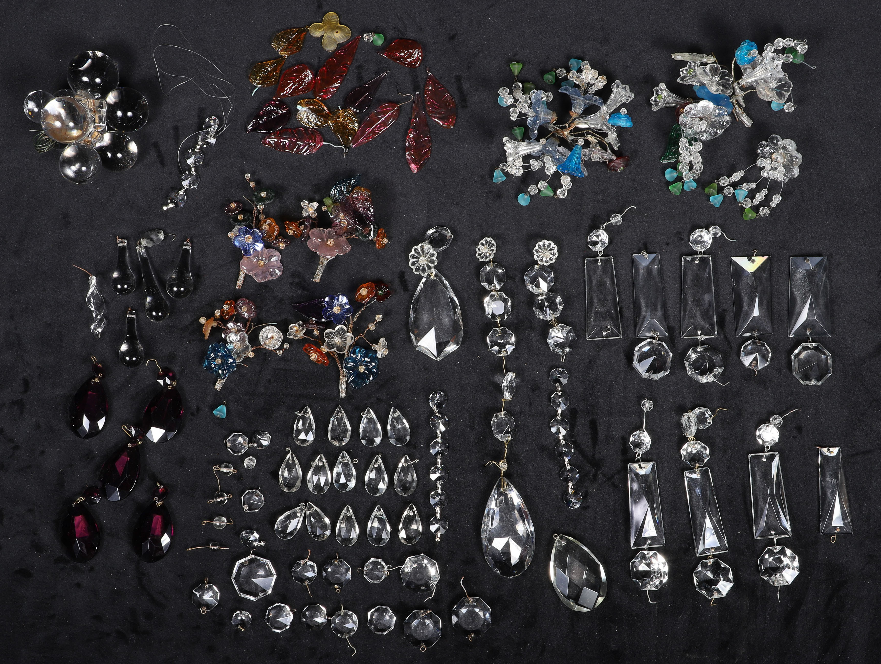 Lot of crystals & prisms