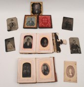 LOT OF DAGUERREOTYPES AND AMBR