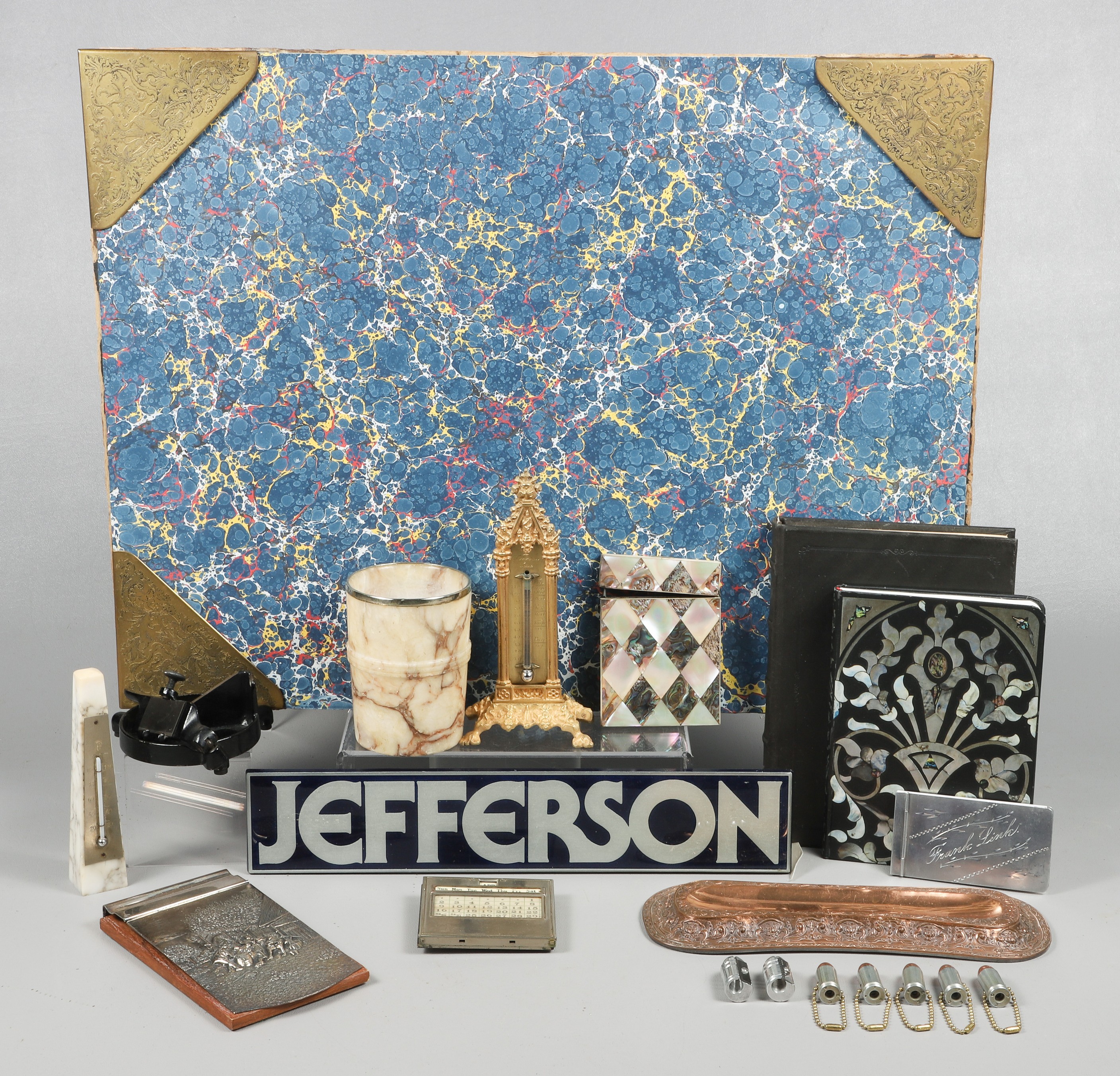 Lot of desk items, including