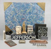Lot of desk items, including b