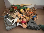 LOT OF DINOSAURS, CAVEMAN, WOO