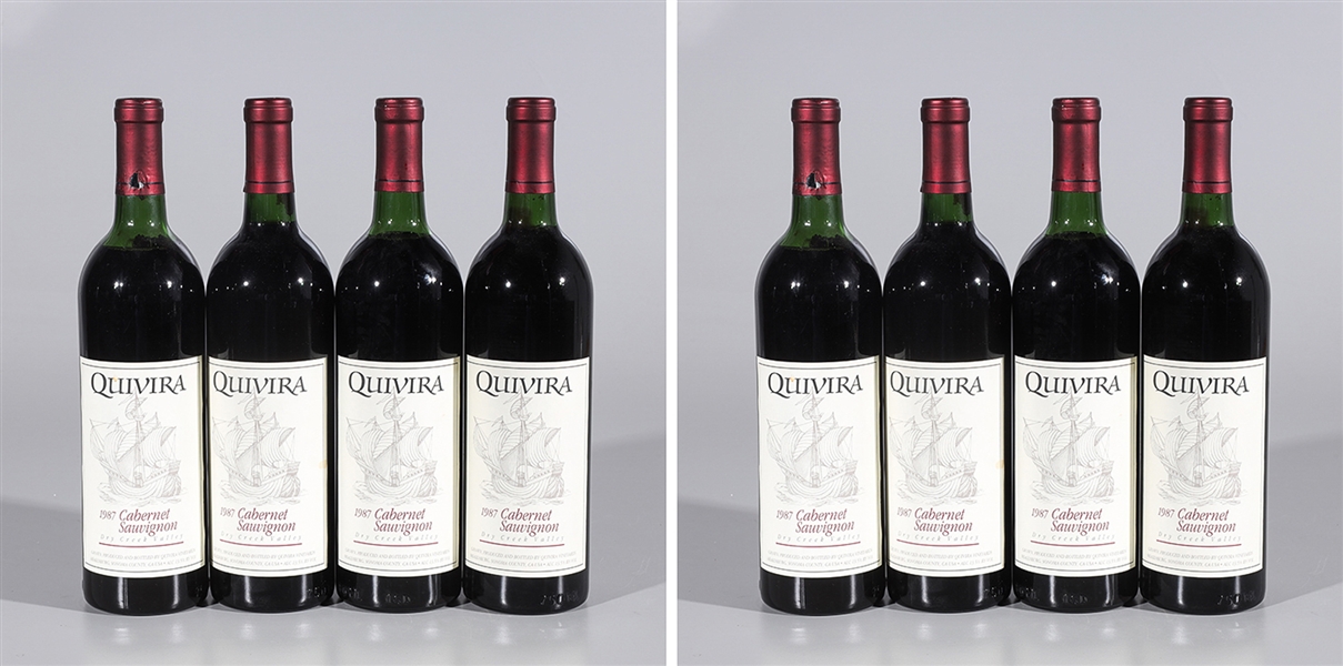 Lot of eight bottles of Quivera Dry