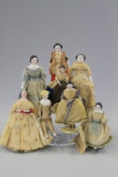 LOT OF EIGHT DOLL HOUSE SIZE &