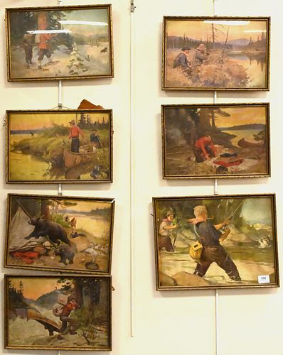 LOT OF EIGHT SPORTING PRINTSLot