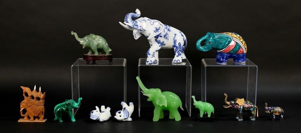 LOT OF ELEPHANT FIGURINESLot of