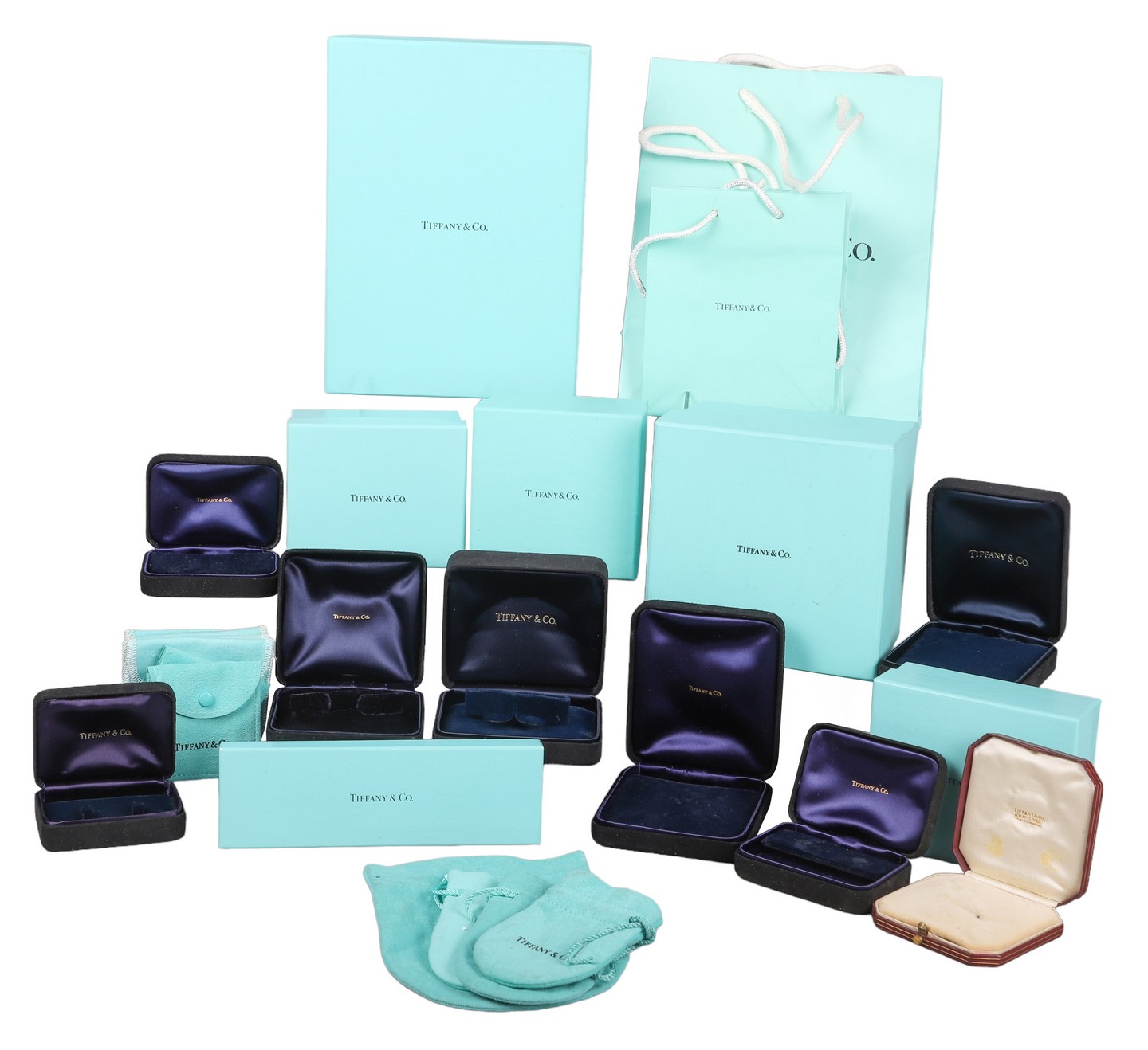 Lot of empty Tiffany boxes &