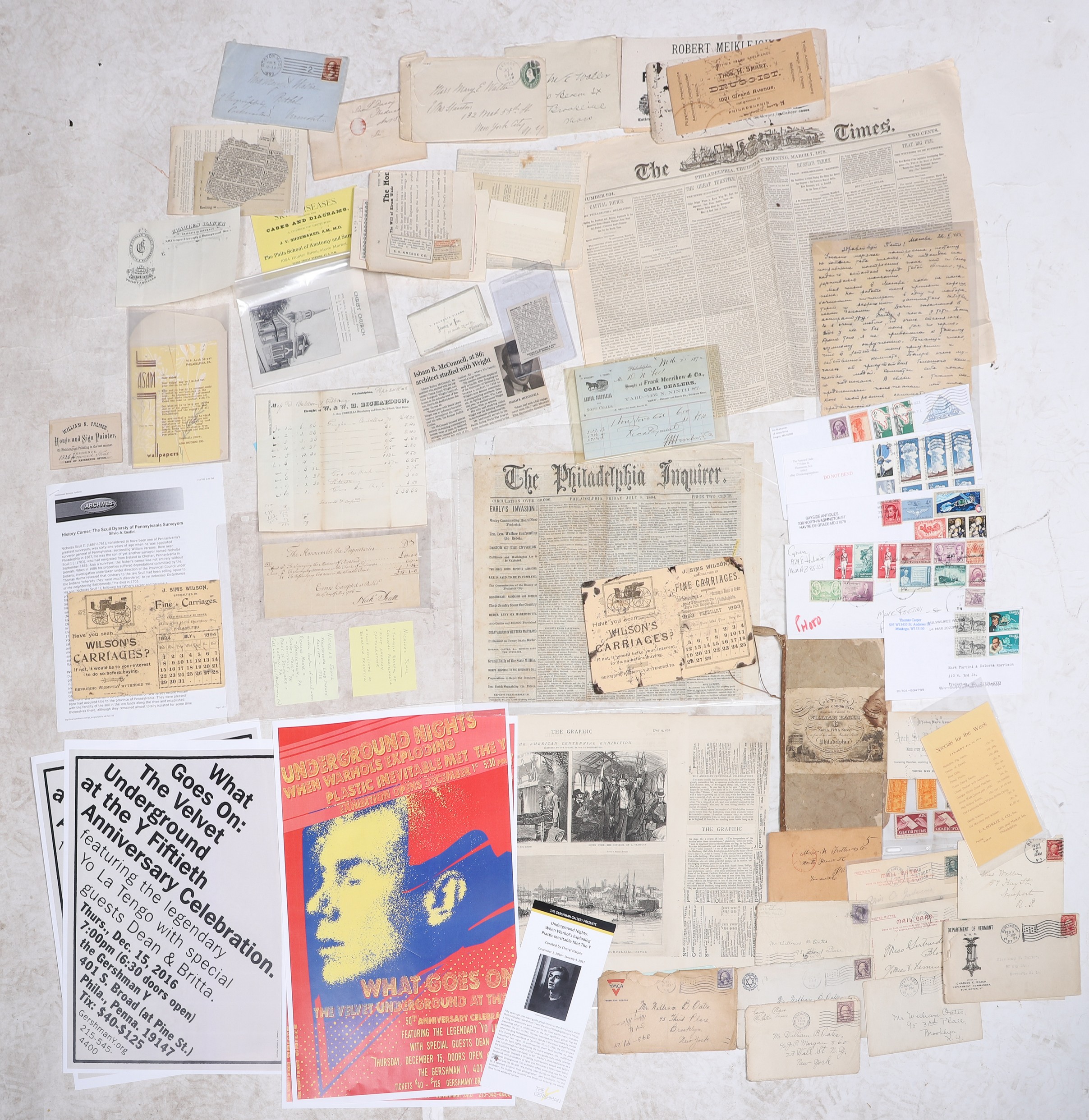 Lot of ephemera, including