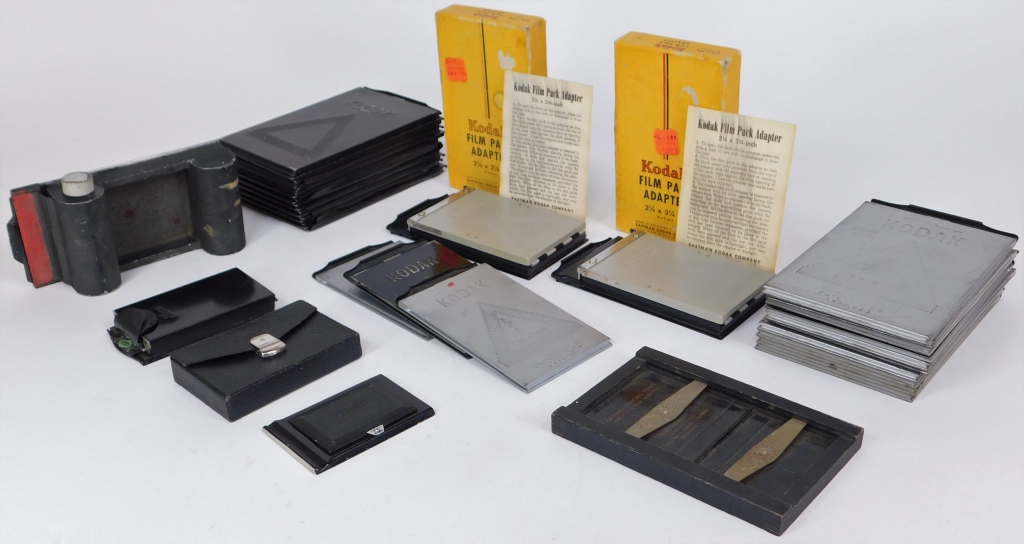 LOT OF FILM HOLDERS AND BACKS Lot