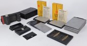 LOT OF FILM HOLDERS AND BACKS